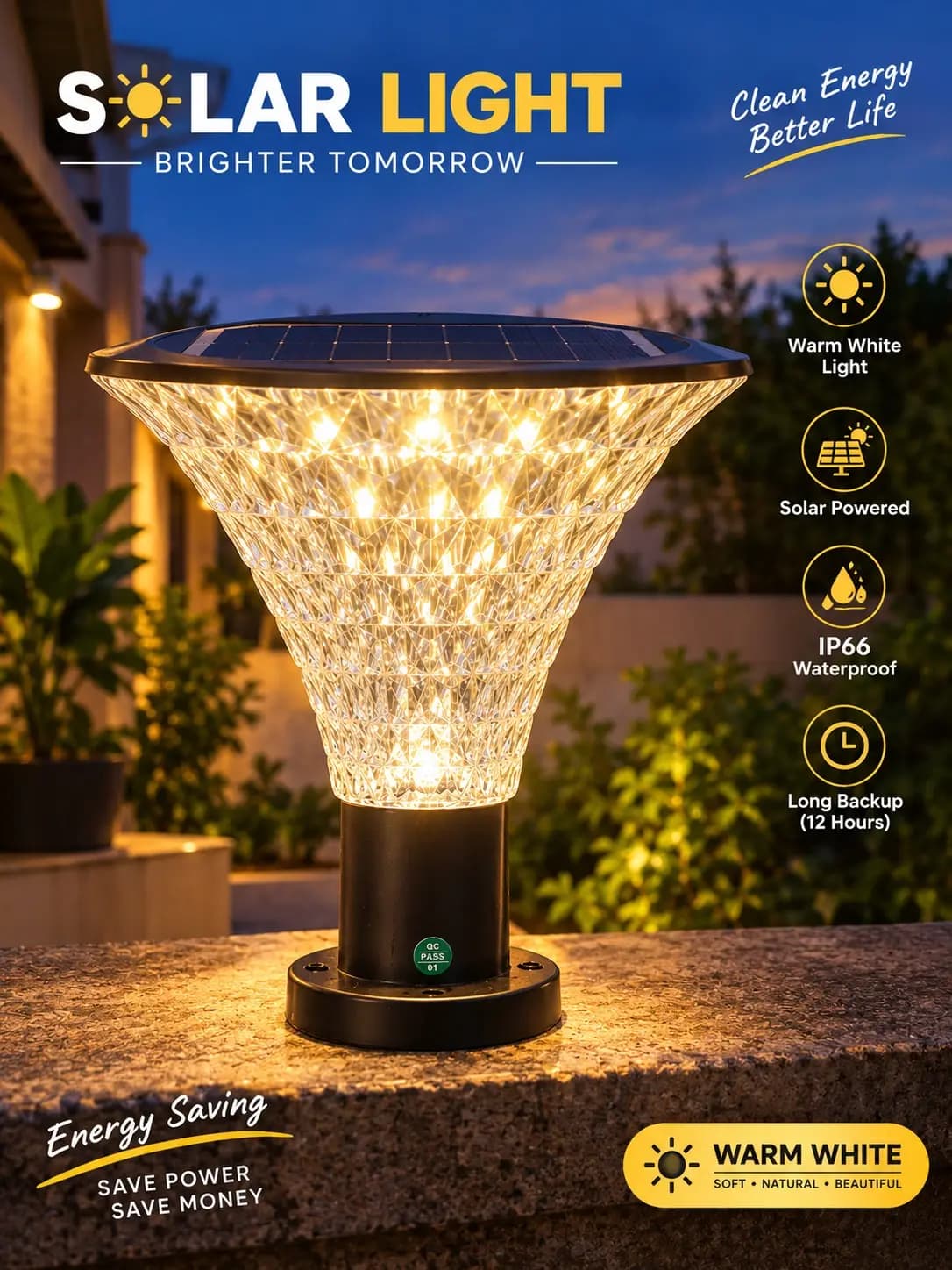 Solar gate and piller light premium quality