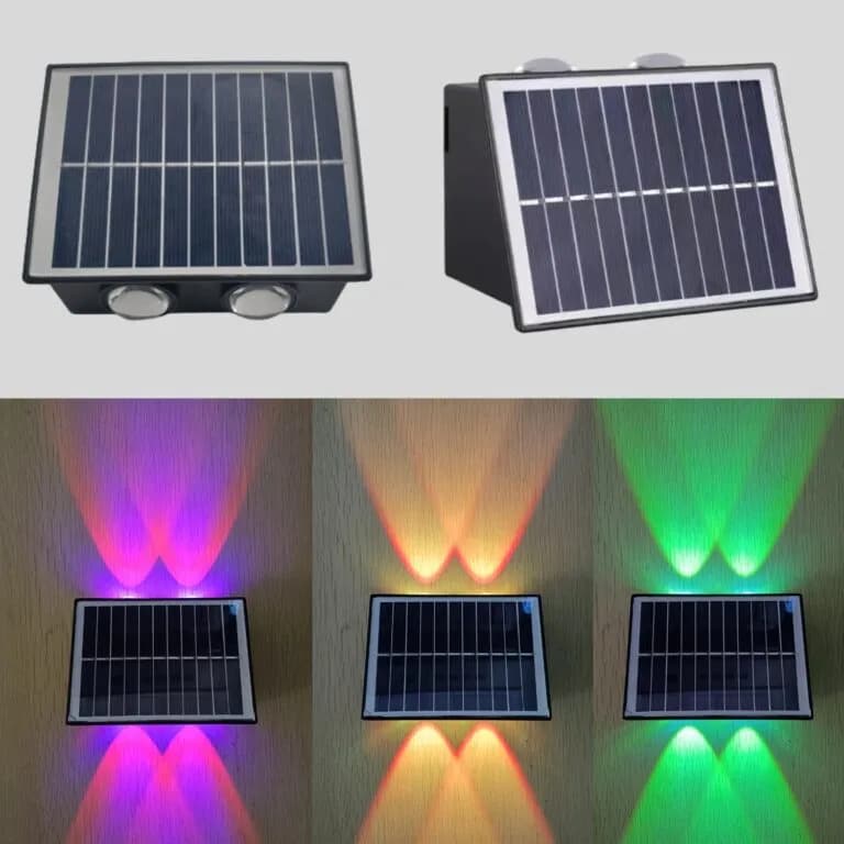 Solar wall light multicolour