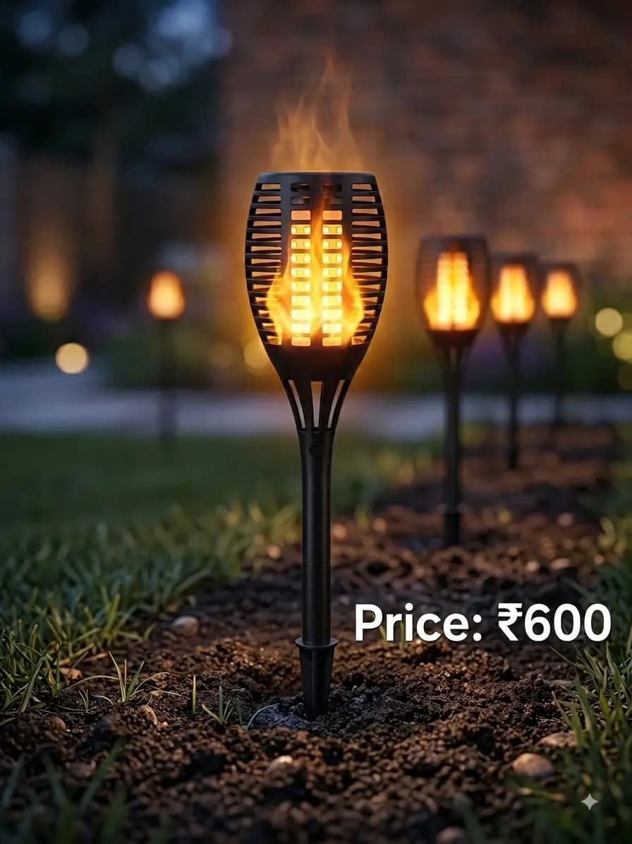 Solar path way lawa flame light